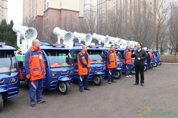 甘肅天水市生態環境局購置小型電動噴霧除塵車助力“冬防”工作